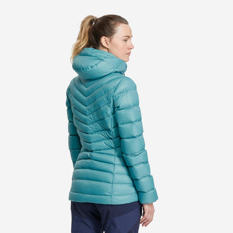 Piumino trekking donna MT500 PIUMA | -10°C | blu grigio