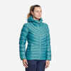 Daunenjacke Damen Kapuze bis -10 °C Trekking ‒ MT500 