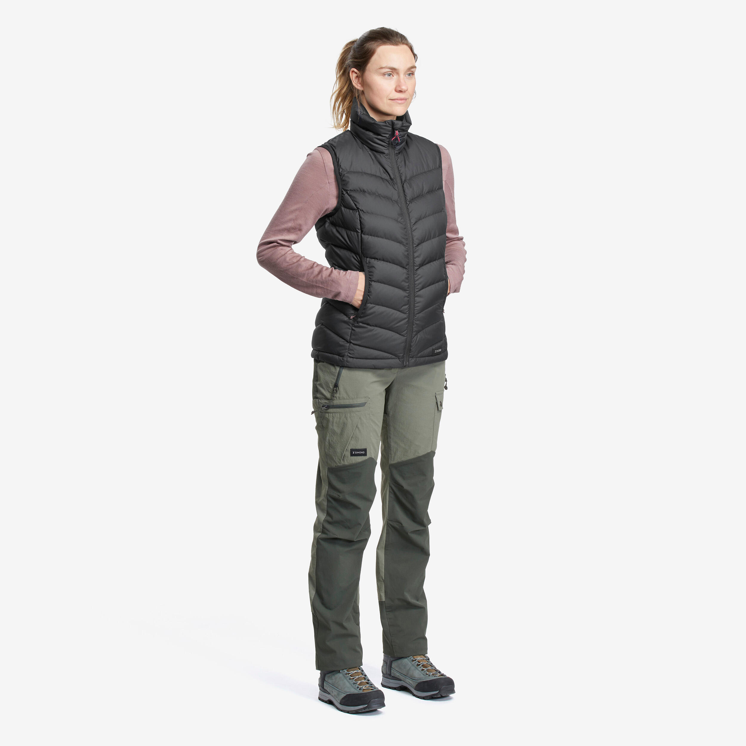 Women’s Padded Winter Vest - MT 500 Black - FORCLAZ