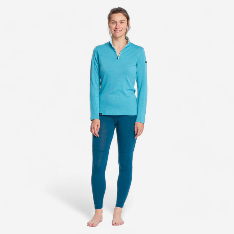 Legging sous-vêtement en laine mérinos de trek montagne Femme - MT500