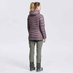 Women’s mountain trekking hooded down jacket - MT500 -10°C