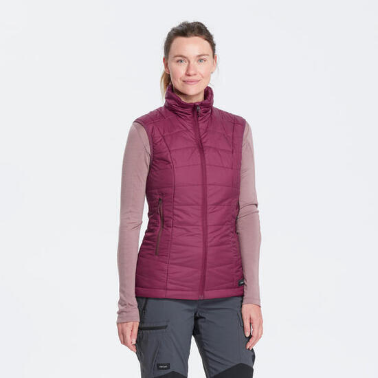 Wattierte Weste Damen Trekking - MT100 violett