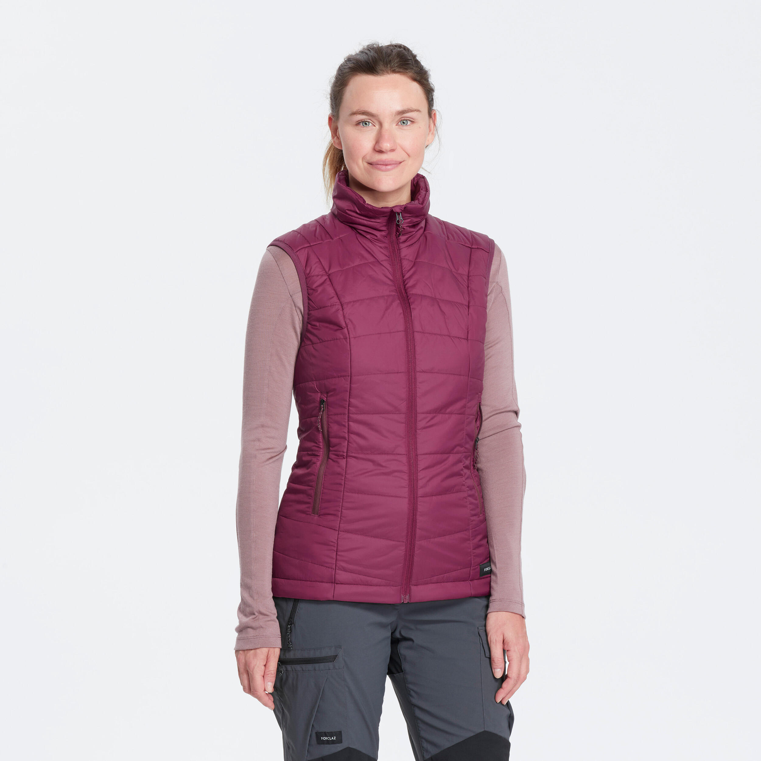 Chaleco acolchado de montana y trekking Mujer Forclaz MT100 negro Decathlon