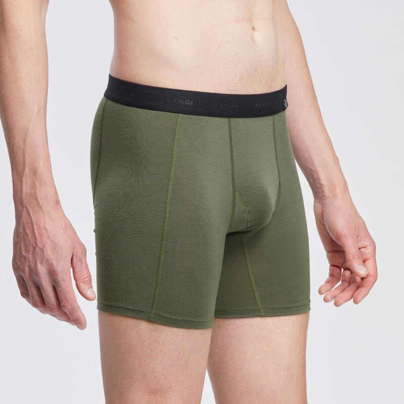 Boxershorts Herren Merinowolle Trekking - MT500 