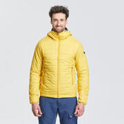 Men’s synthetic mountain trekking padded jacket - MT100 hooded -5°C Yellow