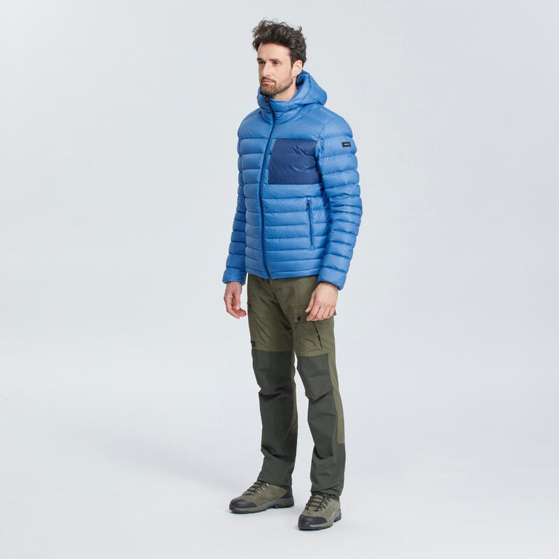 Daunenjacke Herren bis -10 °C Kapuze Trekking - MT500 