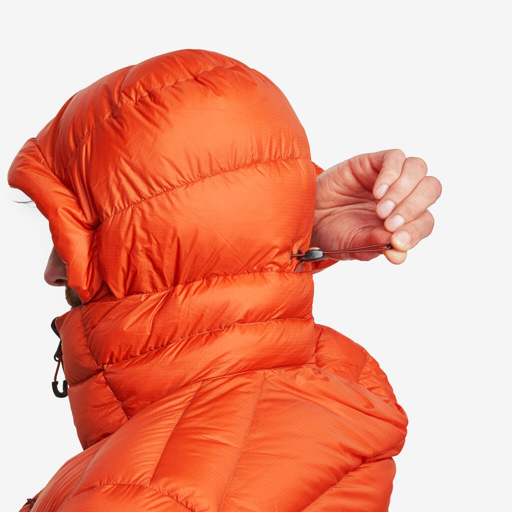 Pánska páperová bunda MT500 na horskú turistiku s kapucňou do -10 °C 