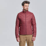 Men’s mountain trekking down jacket - MT100 -5°C Burgundy