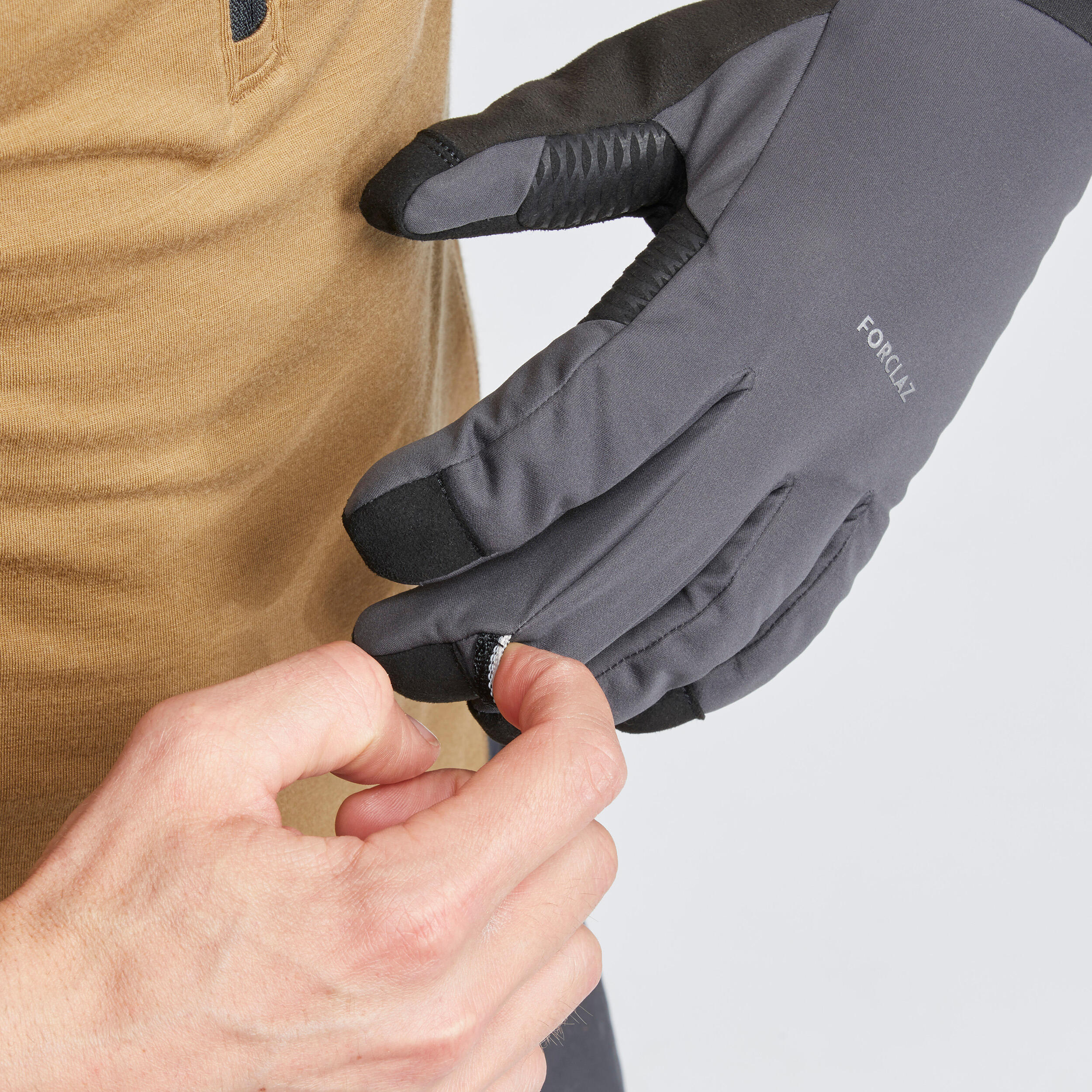 Adult mountain trekking windproof touchscreen gloves - MT900 grey 6/12