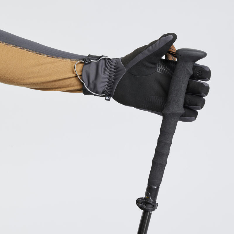 Mănuși cu inserții tactile și protecție anti-vânt Trekking MT900 Gri Adulți