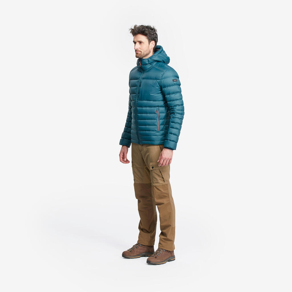 Daunenjacke Herren bis -10 °C Kapuze Trekking - MT500 