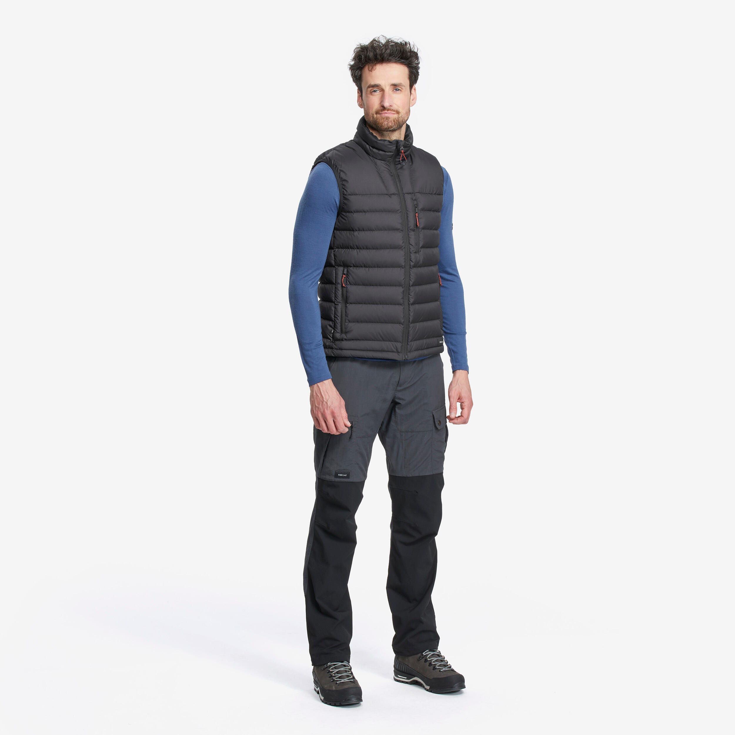 Men’s Hiking Down Vest - MT 100 Black 5/19