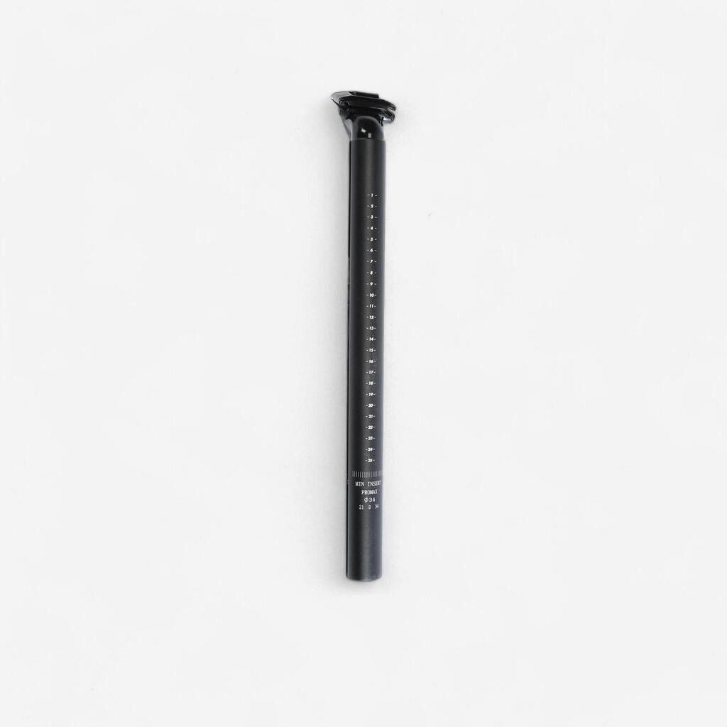 Črna aluminijasta sedežna opora za tovorno kolo R500 (34 x 430 mm)