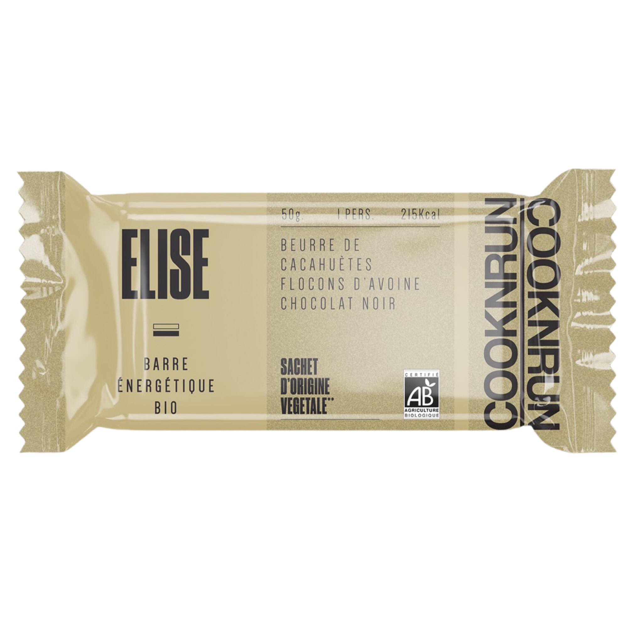 Barre énergétique bio aux dattes COOKNRUN - Cacahuètes Avoine Chocolat 2/3