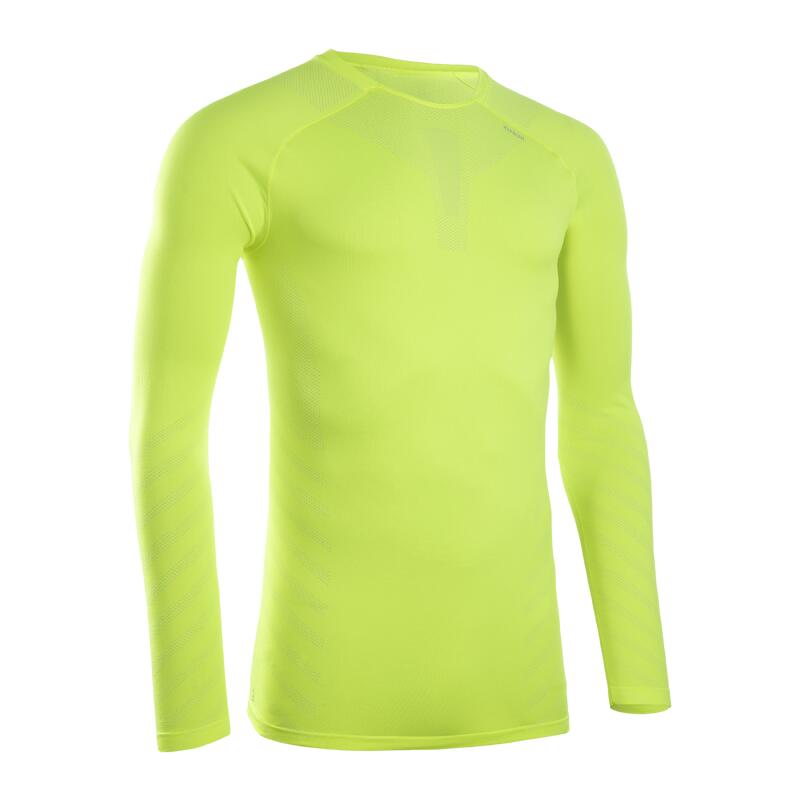 Hardloopshirt voor heren winter Skincare lange mouwen geel ltd