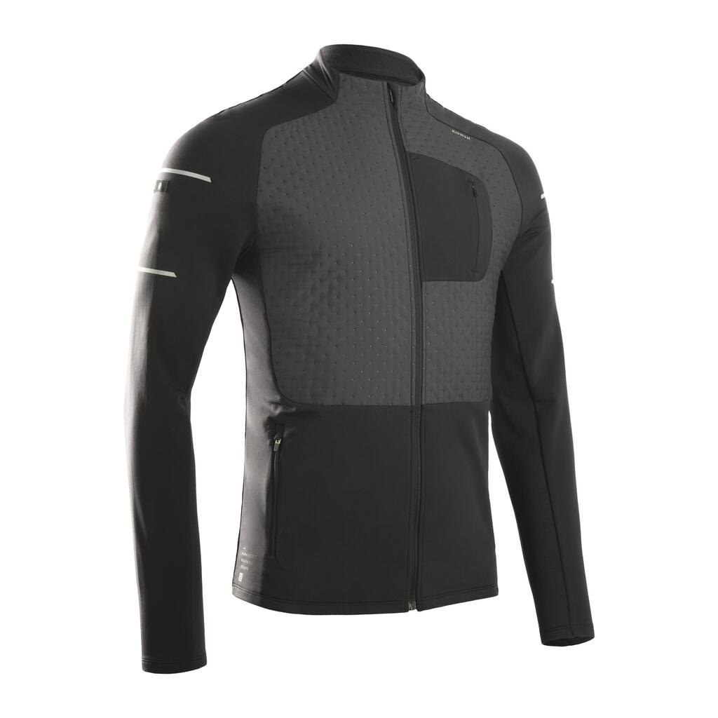 MEN'S WARM WINTER RUNNING JACKET - KIPRUN WARM BLACK