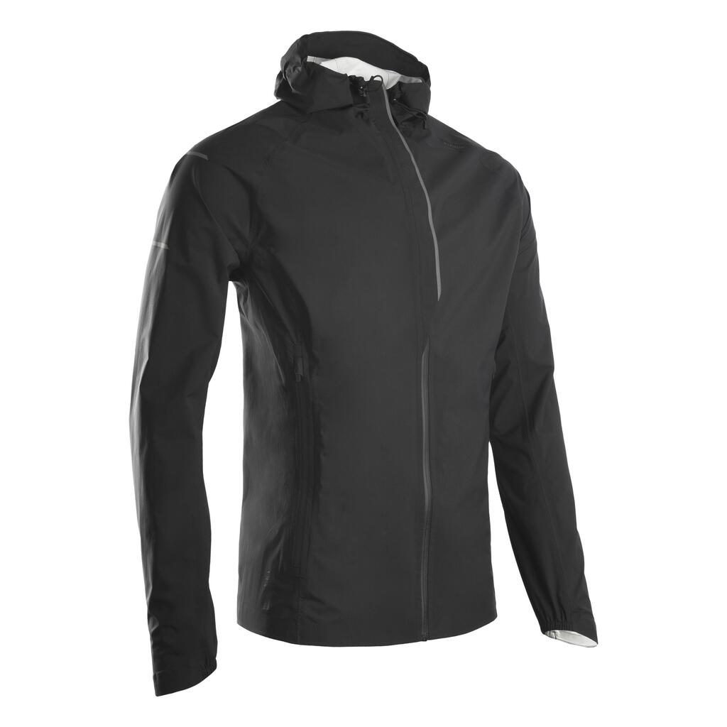 MEN'S WATERPROOF WINDPROOF RUNNING JACKET - KIPRUN RAIN+ RED