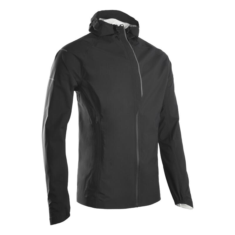 Giacca impermeabile running uomo KIPRUN RAIN+ nera