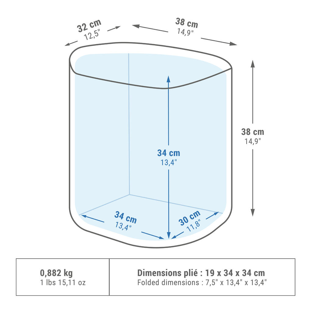 Pružný kempingový chladiaci box 30 l - uchová chlad počas 9 hodín