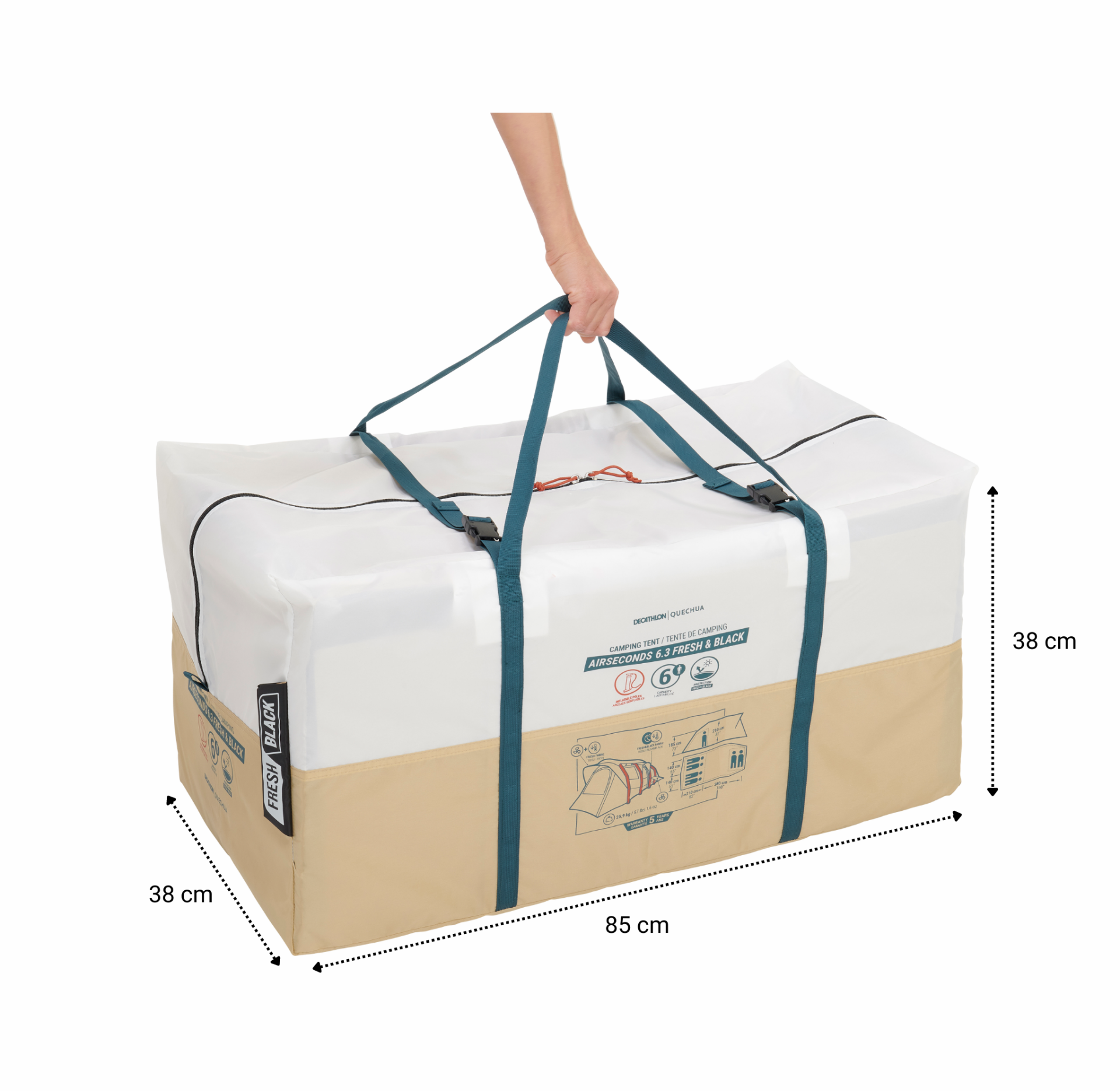 Decathlon | Barraca de Camping Quechua 6.3 Air Seconds Famlily