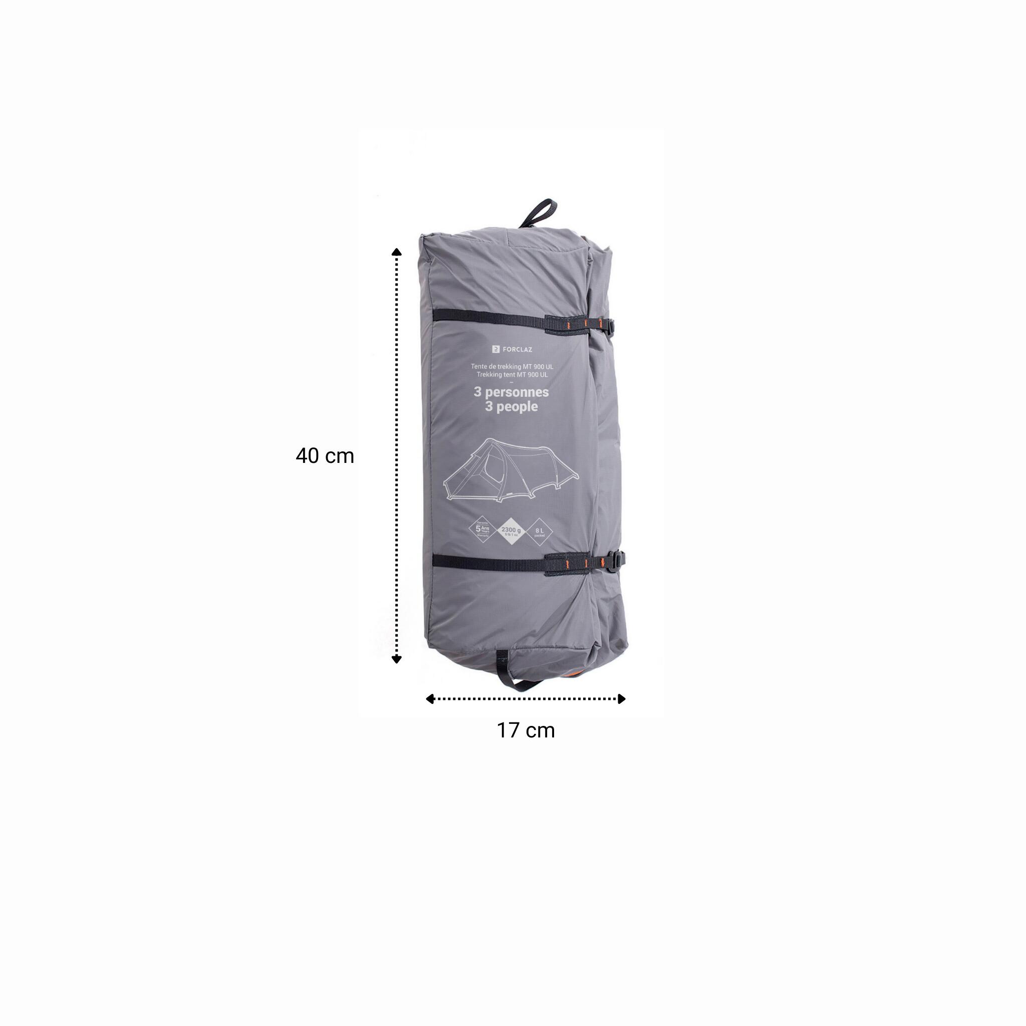Tienda de campaña túnel trekking 3 personas Forclaz MT900 Ultralight 4/13