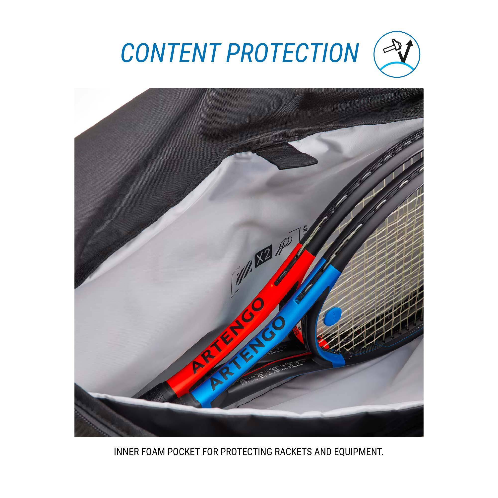 Tennis Racket Duffle Bag Lightweight - 9R Black/Grey -  2