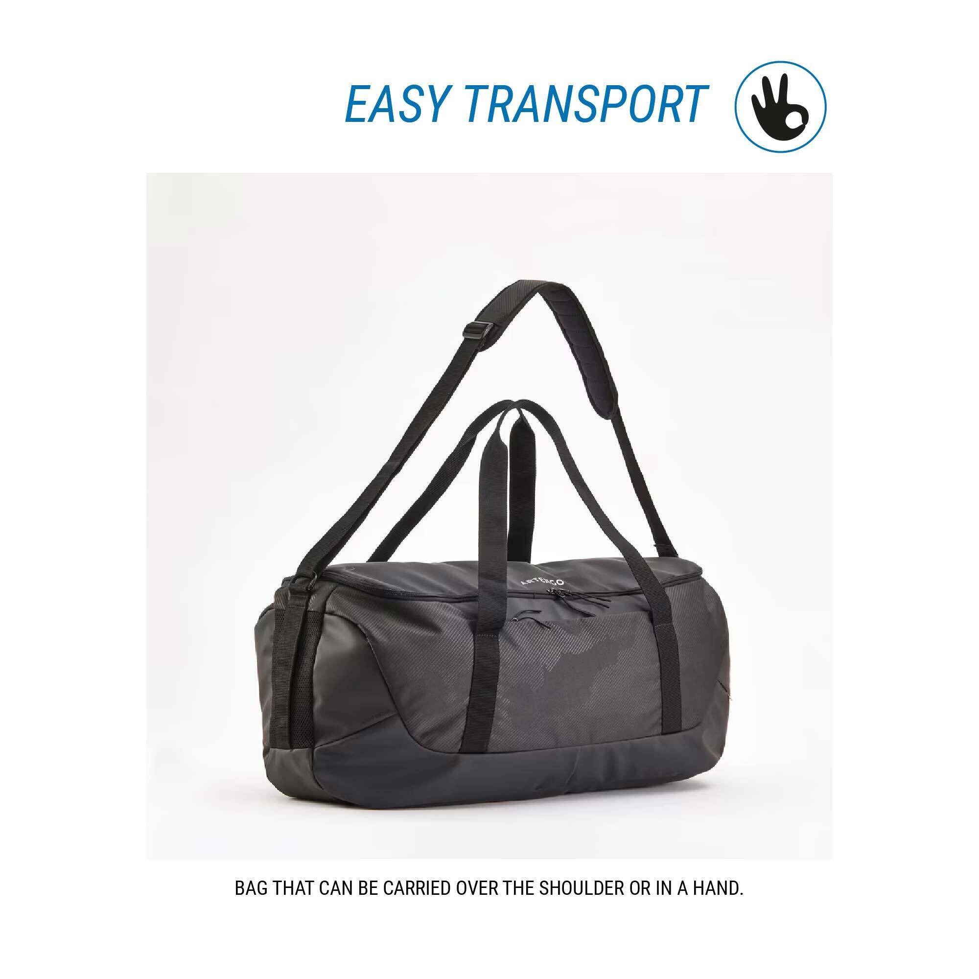 Tennis Racket Duffle Bag Lightweight - 9R Black/Grey -  3