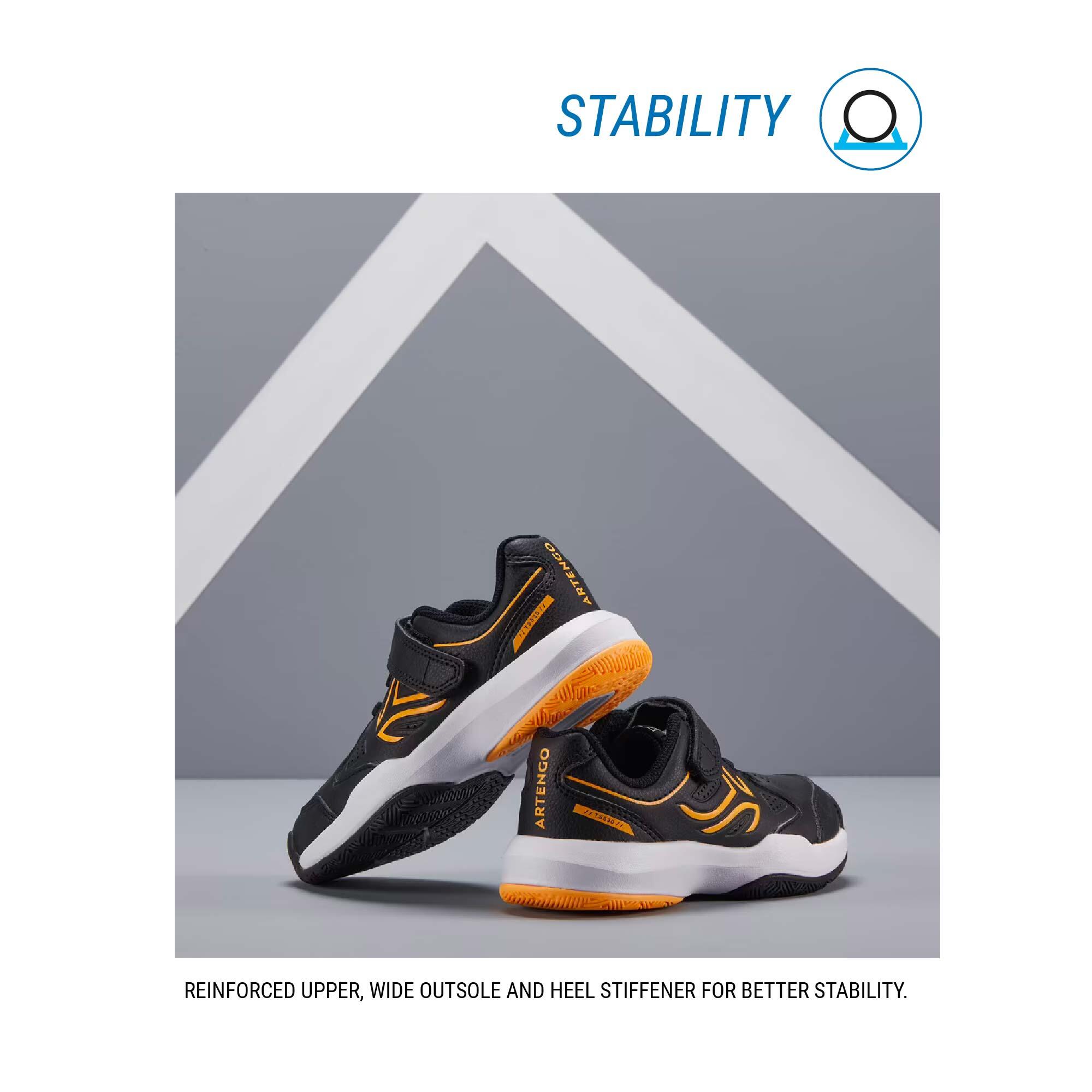 Kids Easy-Lace Multi-Court Tennis Shoes - TS530 Black