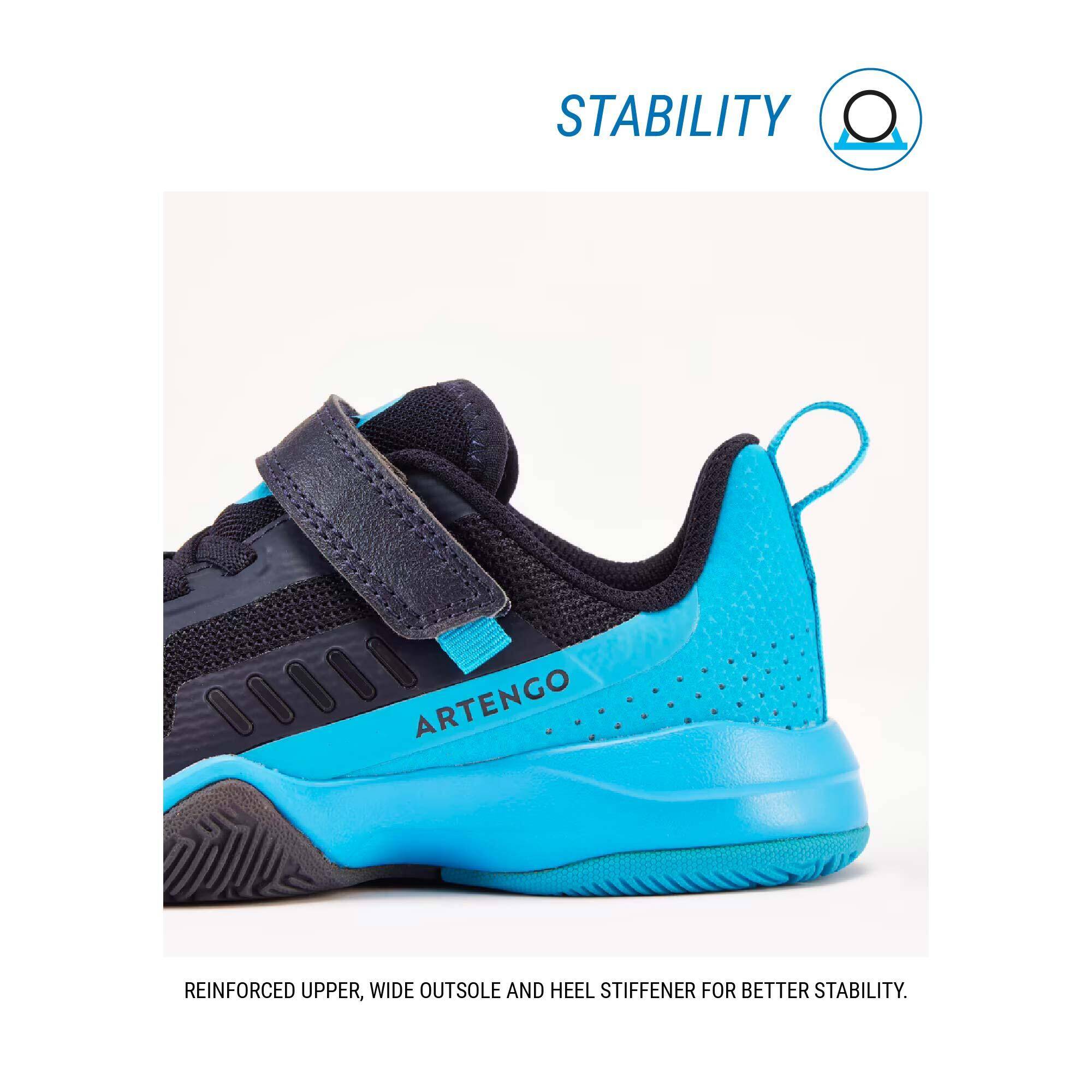 Kids Tennis Easy-Lace Multi-Court Shoes - TS500 Night Sky -  4