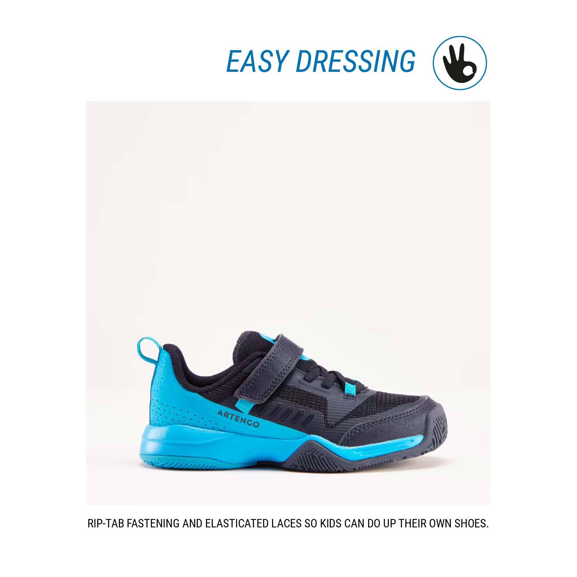 Kids Tennis Easy-Lace Multi-Court Shoes - TS500 Night Sky -  3