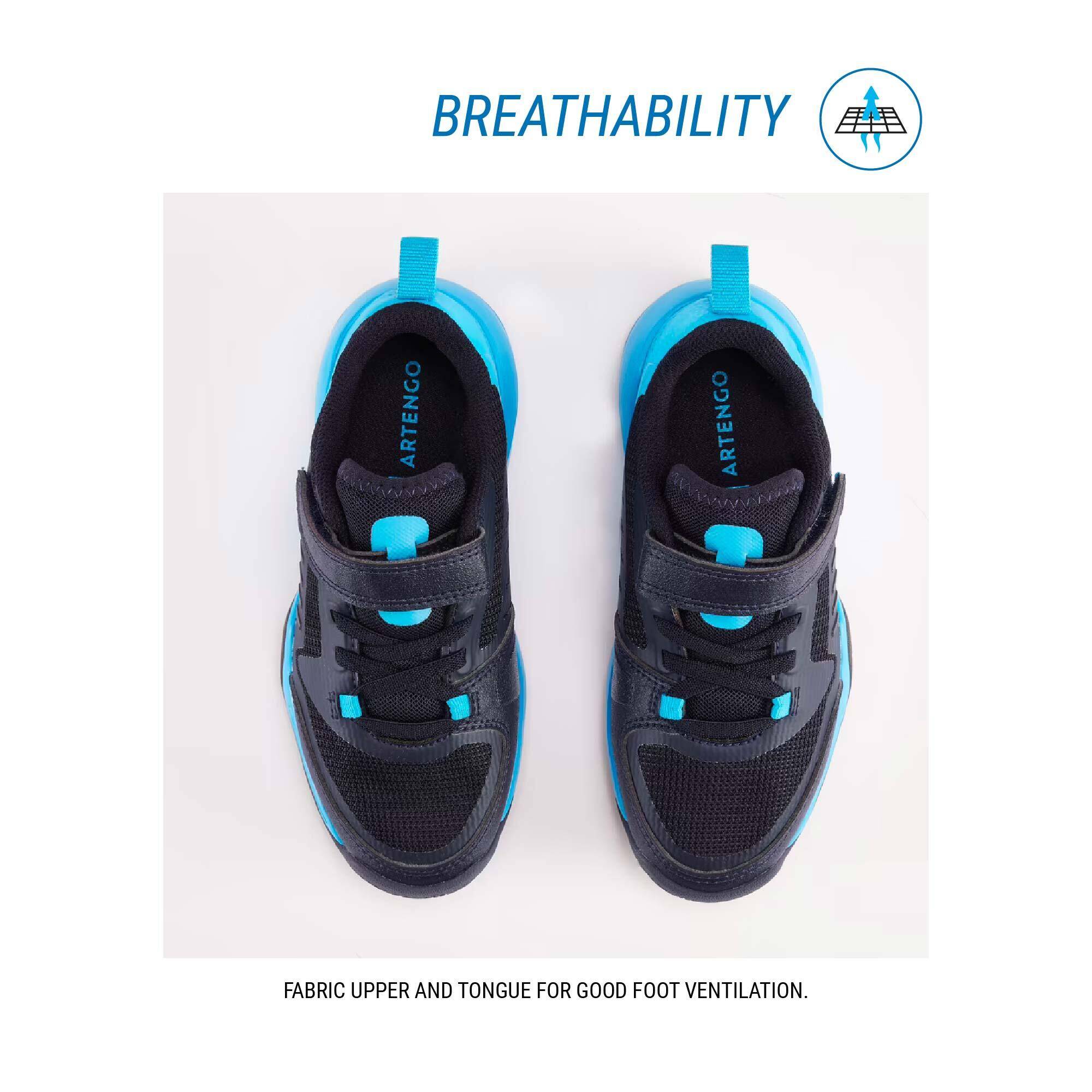 Kids Tennis Easy-Lace Multi-Court Shoes - TS500 Night Sky -  2
