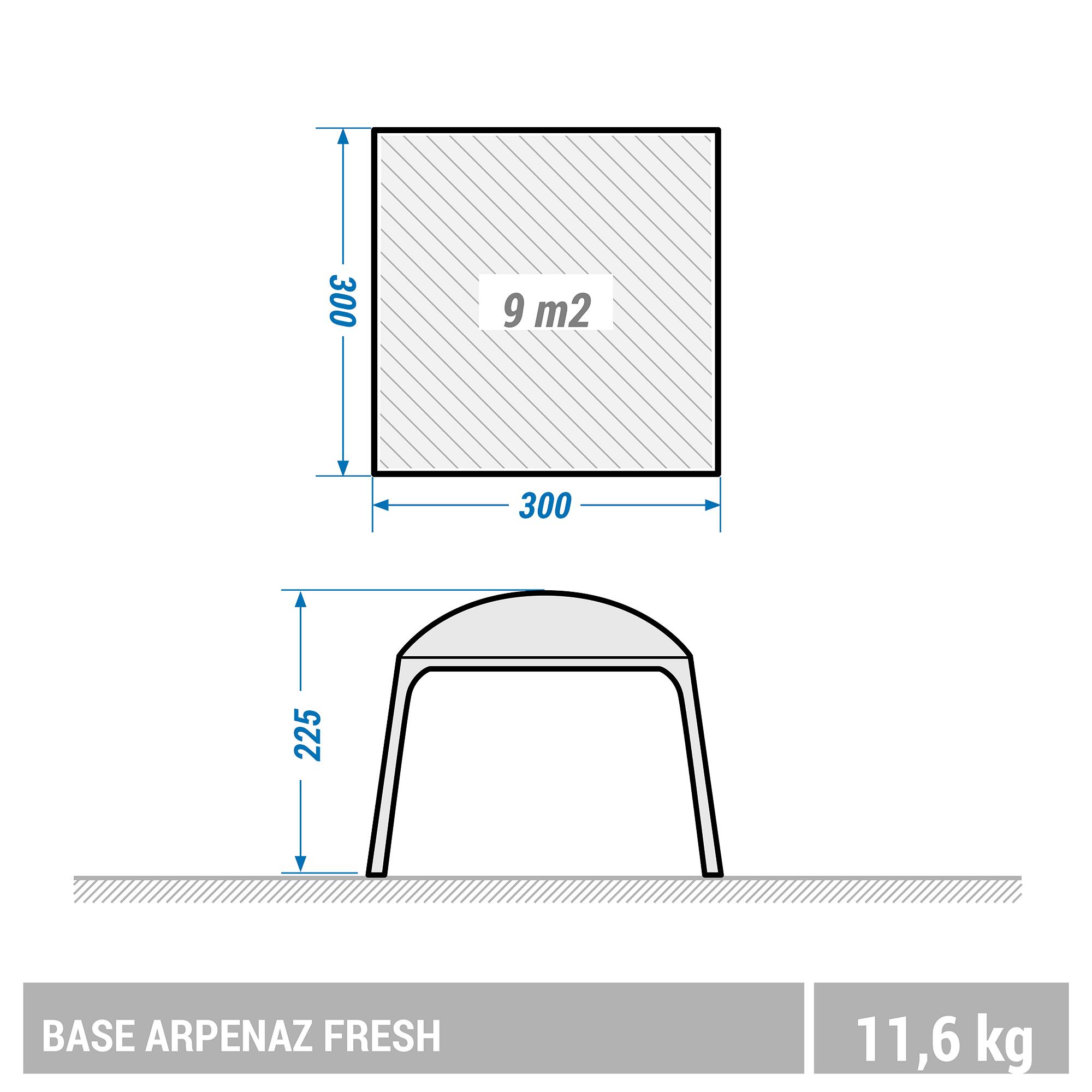 Abri de camping pour 10 personnes Arpenaz base Fresh 2/12
