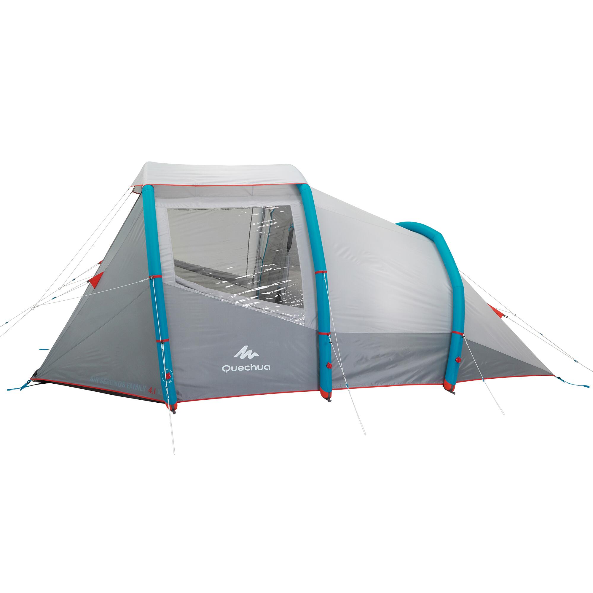Inflatable Camping Tent 4-Person, Air Seconds 4.1 - QUECHUA