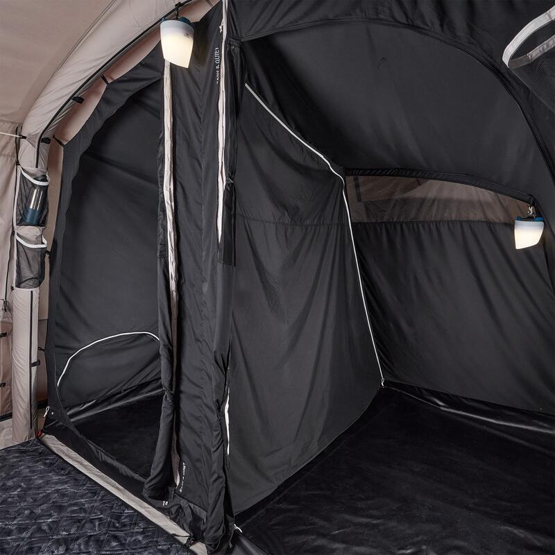 Cort Camping 4 Persoane 2 Camere structură gonflabilă AirSeconds 4.2 Polibumbac 