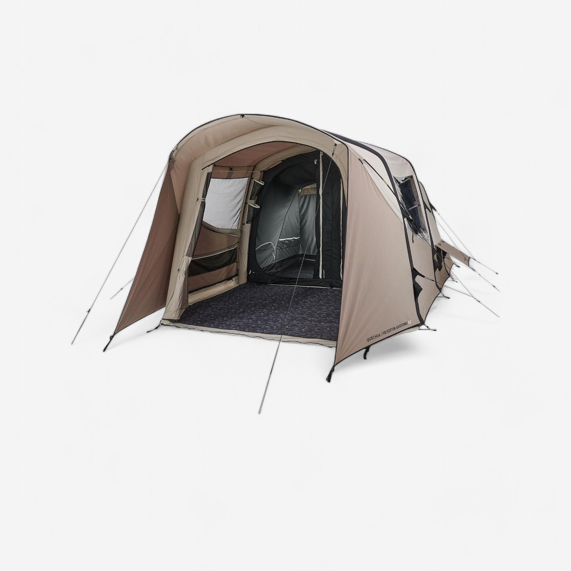 QUECHUA Tienda campaña familiar 4 personas hinchable polialgodón  Quechua AirSeconds 4.2