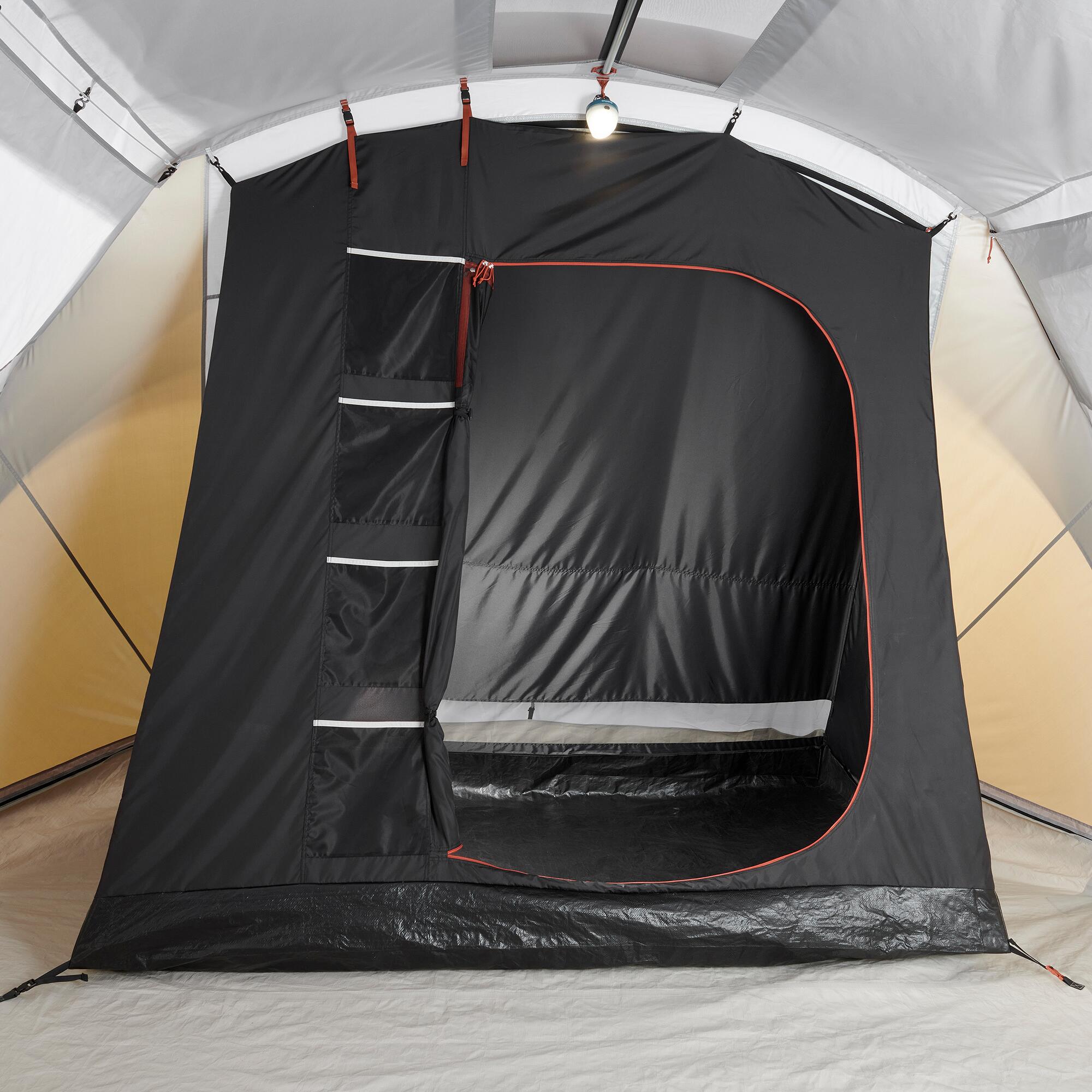 6-Person Inflatable Camping Tent, Air Seconds 6.3 Fresh&Black - QUECHUA