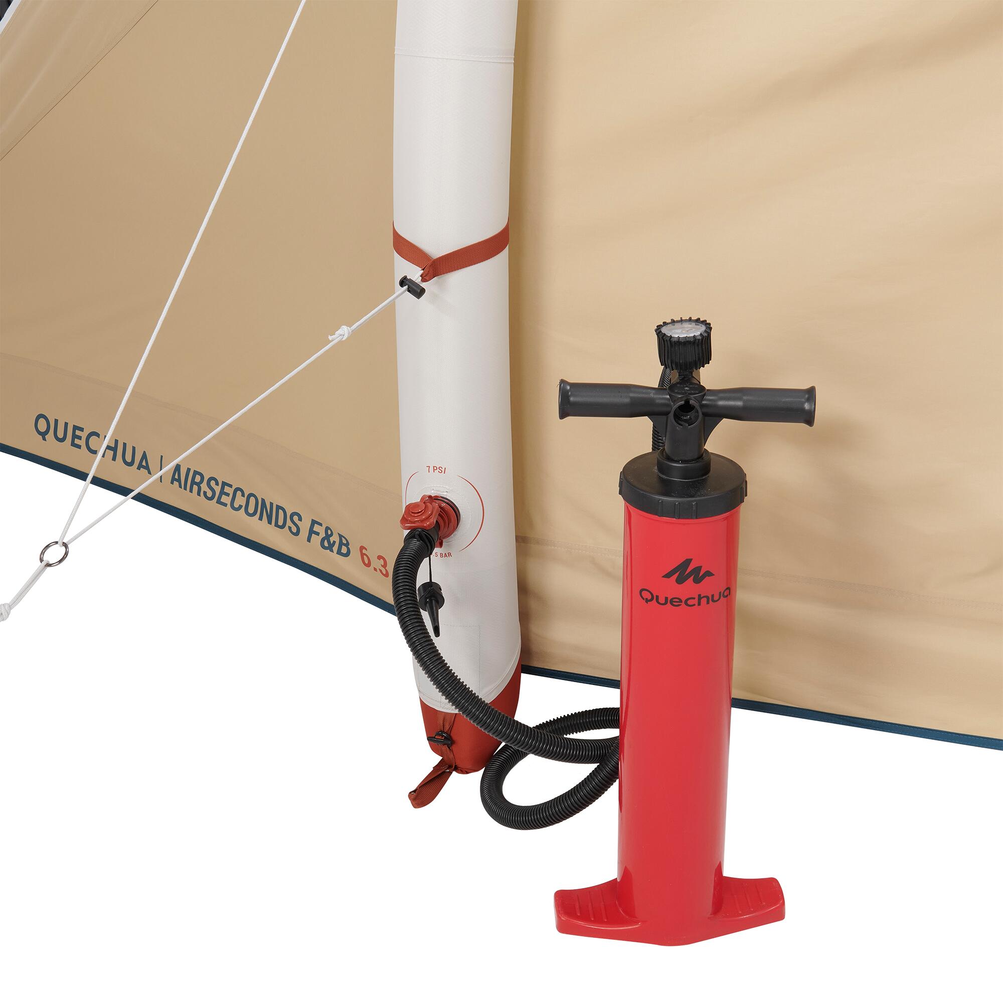 Tente de camping gonflable 6 personnes Air Seconds 6.3 Fresh & Black - QUECHUA