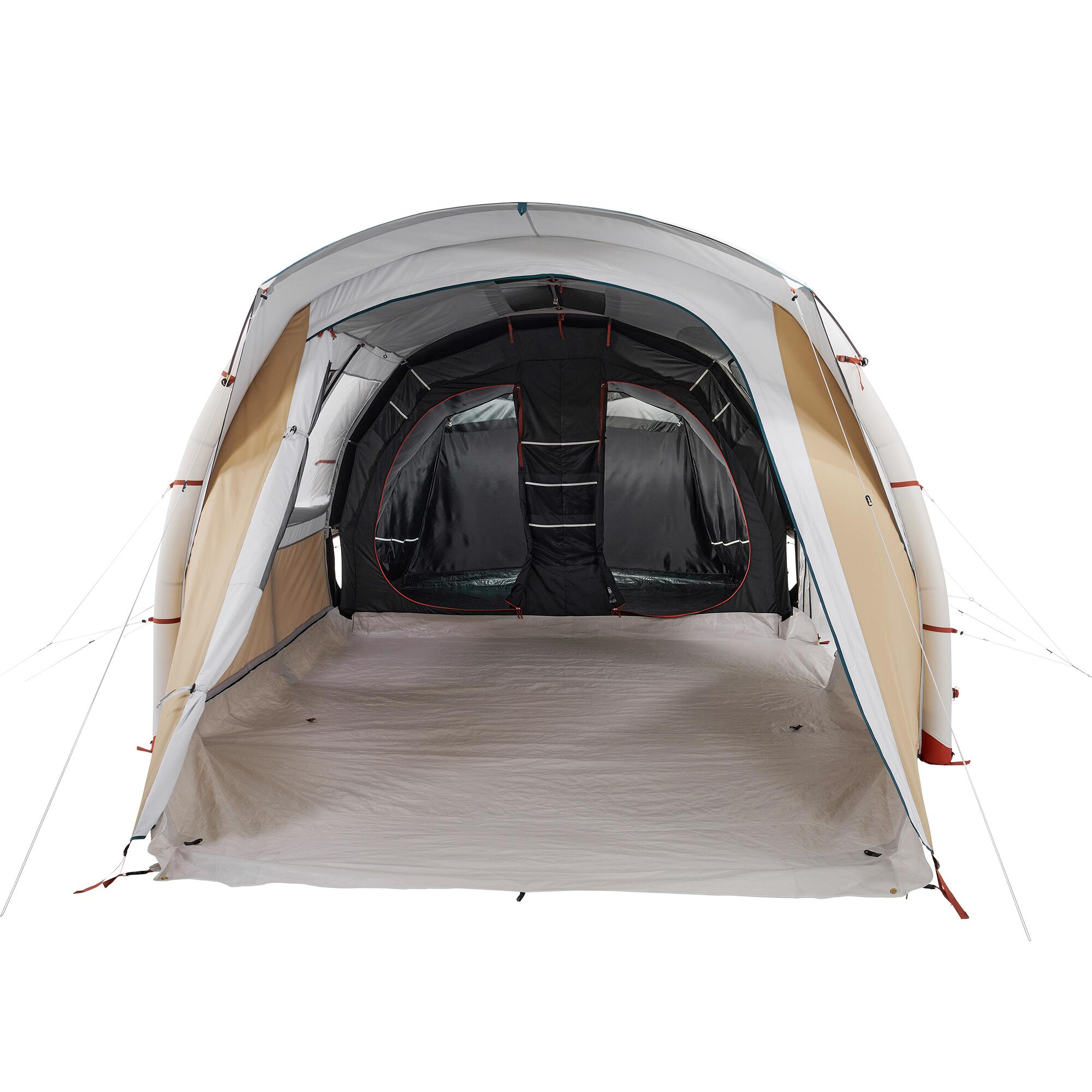 6-Person Inflatable Camping Tent, Air Seconds 6.3 Fresh&Black - QUECHUA