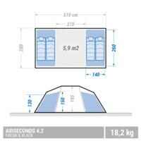 Inflatable camping tent - Air Seconds 4.2 F&B - 4 Person - 2 Bedroom