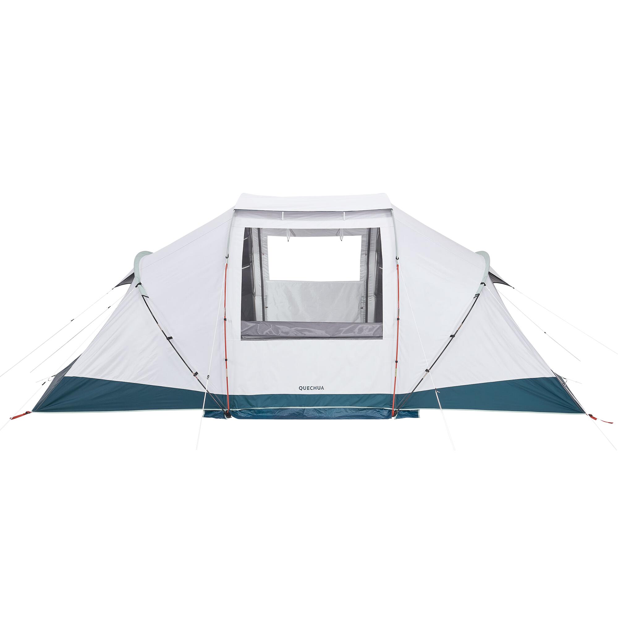 4-person, 2-bedroom camping tent, Arpenaz 4.2, Fresh & Black 2/12