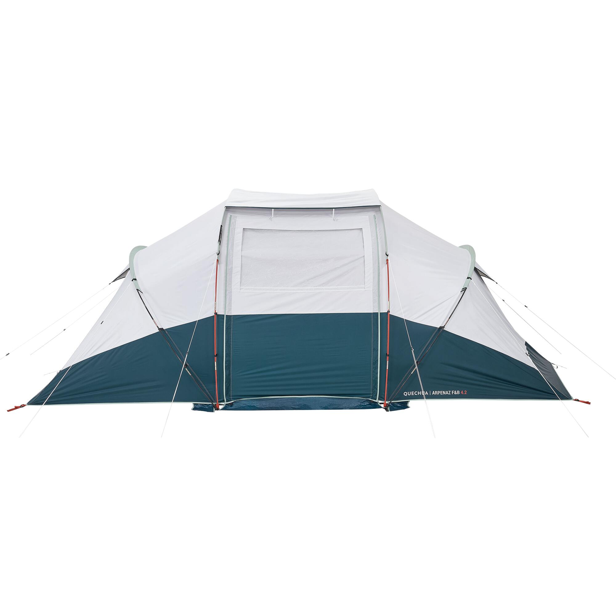 4-person, 2-bedroom camping tent, Arpenaz 4.2, Fresh & Black 5/12
