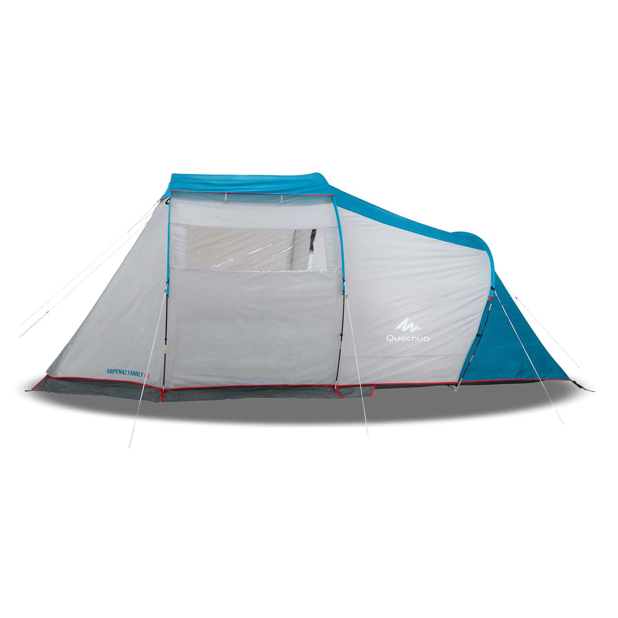 Camping Tent 4 Person 1 Bedroom Grey