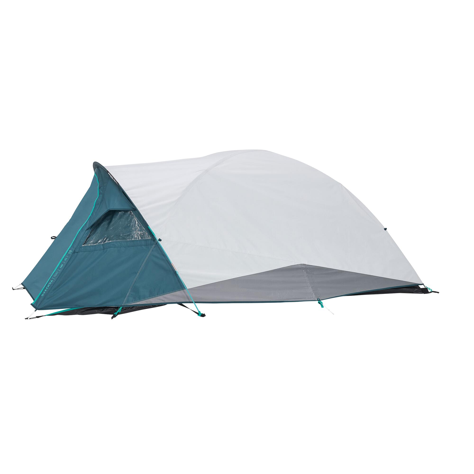 Tente de camping pour 2 personnes, MH 100 Fresh & Black - QUECHUA