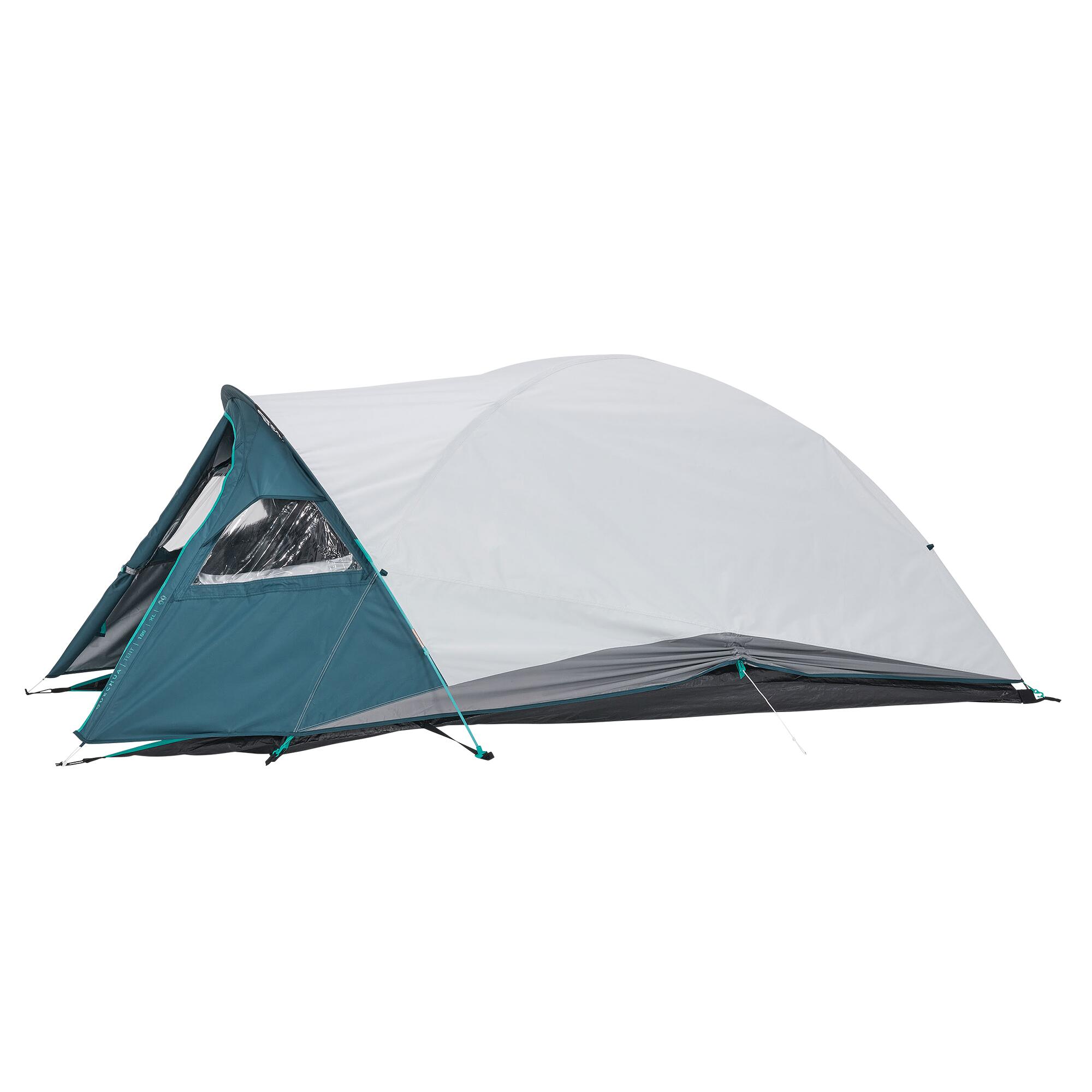 Tente de camping pour 2 personnes, MH 100 Fresh & Black - QUECHUA
