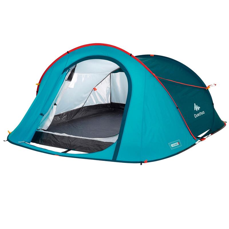 Tenda campeggio 2 SECONDS verde | 3 persone