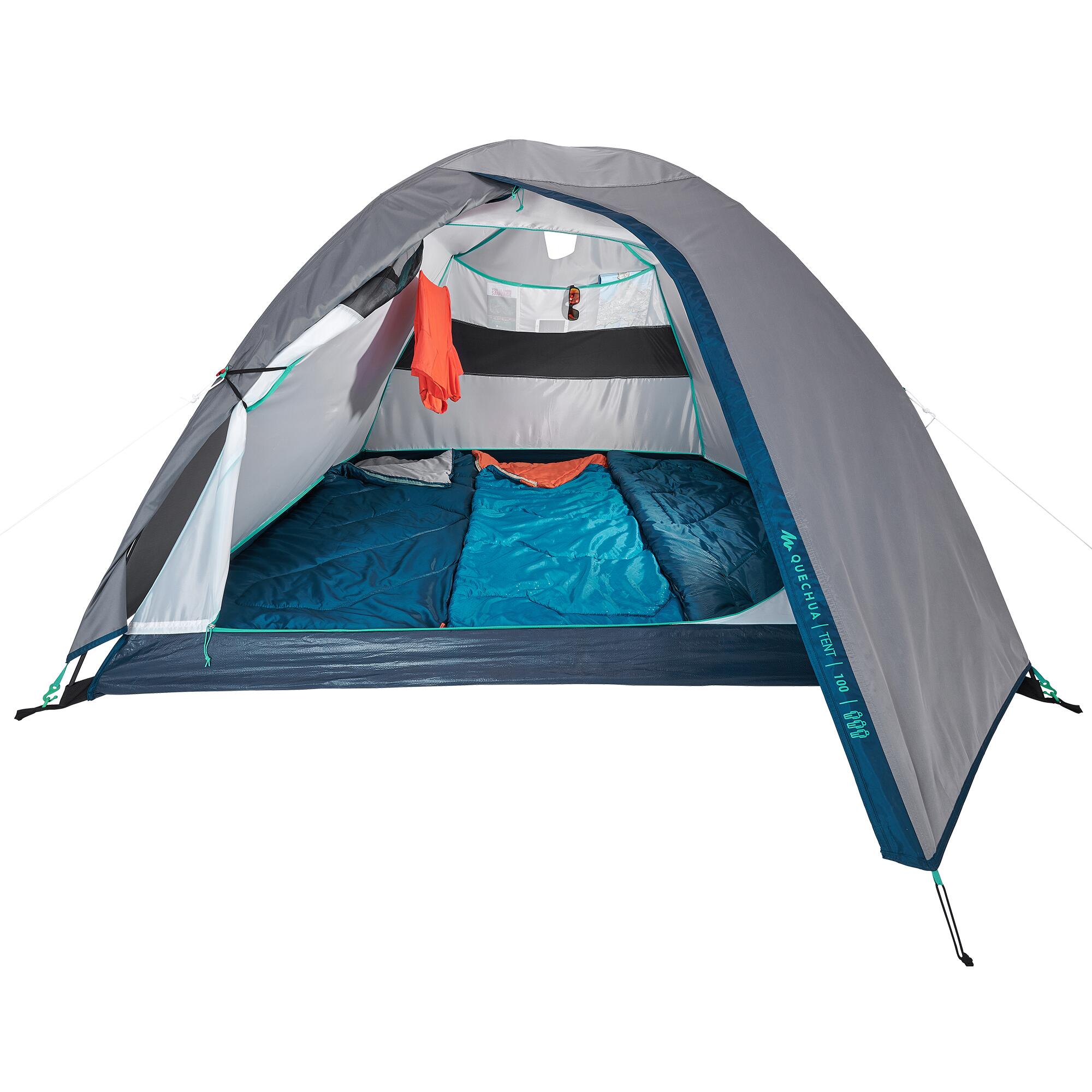 Tente de camping 3 personnes, MH 100 - QUECHUA