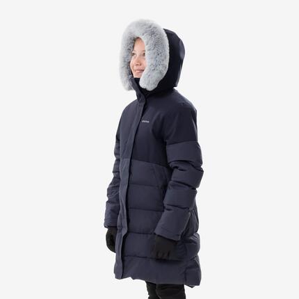 Doudoune chaude de randonnée enfant 7-15 ans, NH500 bleu bordeaux