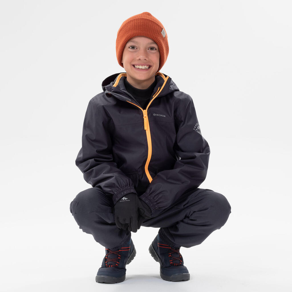 Detská zimná nepremokavá turistická bunda SH100 3v1 do -0,5 °C 7-15 rokov