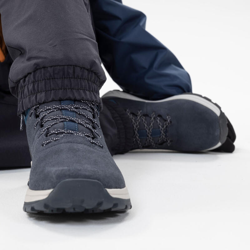 Çocuk Su Geçirmez Outdoor Deri Kar Botu - Lacivert - 35 / 38 - SH500