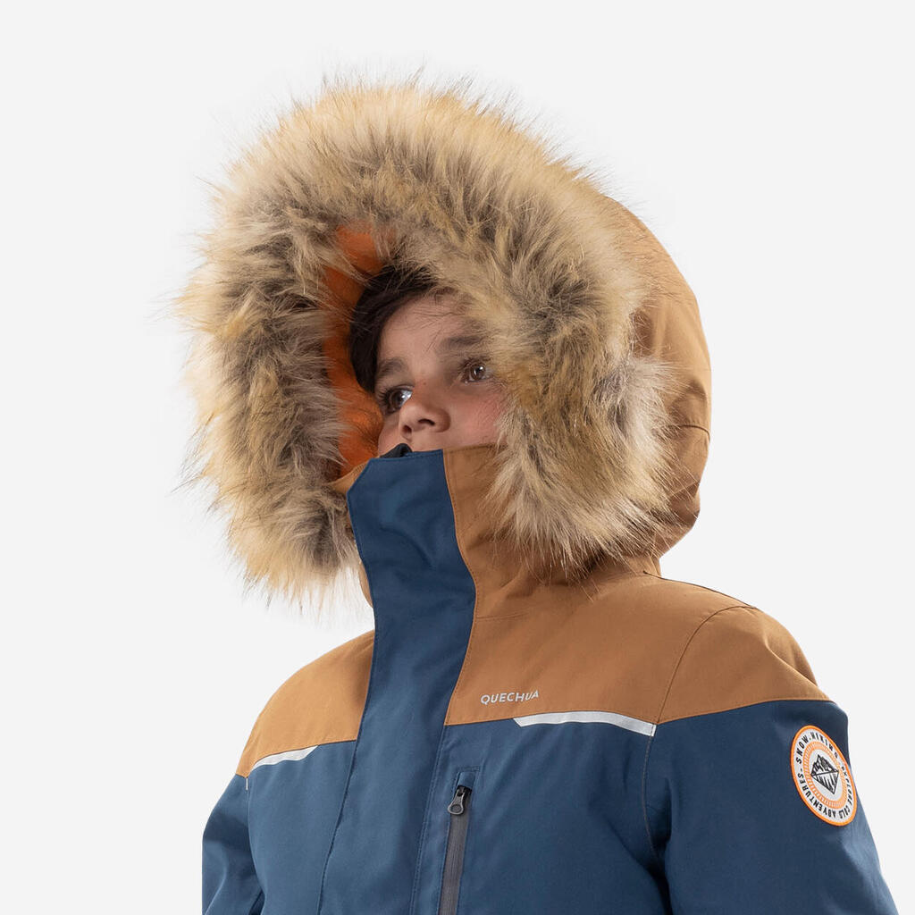 Detská turistická parka - bunda SH900 do -17 °C hrejivá a nepremokavá 7-15 rokov